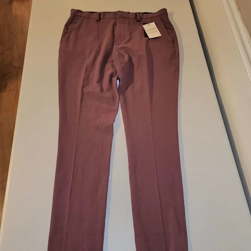 NWT‎ Asos Mens Wine Colored Pants 34x30 Slim Fit